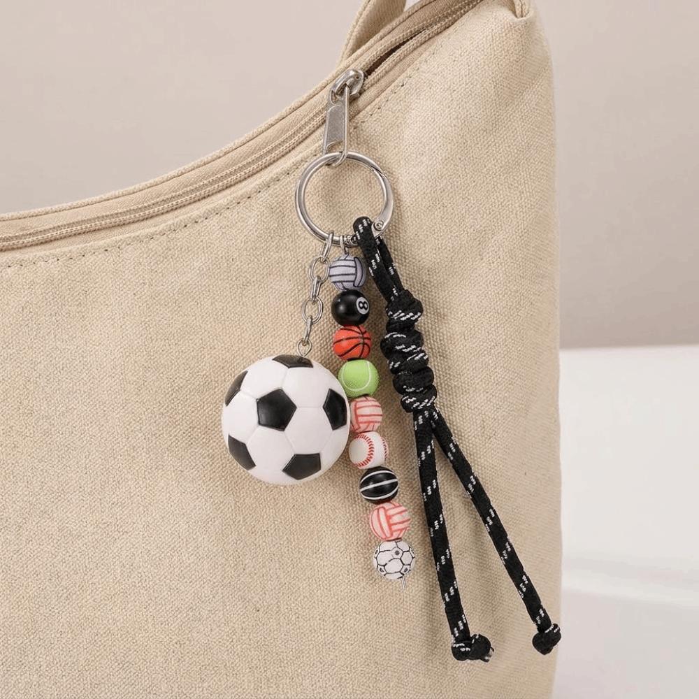 Y2k Sports Ball Keychain Soccer Sports Themed Gift Charm Novelty Football Keychain  Car Key Pendant