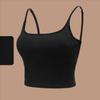 Women's Sports Underwear with Bra Pads Back Sling Sexy U-neck Thin Straps Yoga Tank Tops
