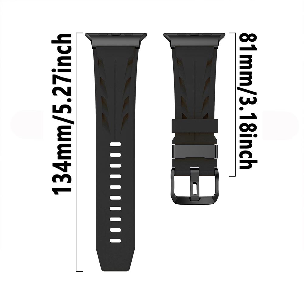 Силиконовый ремешок для Apple Watch Ultra 3 2 49 мм 46 мм 45 мм 44 мм Спортивный Люксовый Ремешок Для Iwatch Серии 11 10 9 8 7 6 5 4 Se3 Ремешок