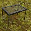 Outdoor Folding Picnic Grill Table Portable Camping Desk Steel Grill Stand Table for Picnic Hiking