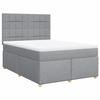 Maison Exclusive - Sommier à lattes de lit avec matelas Gris clair 140x190cm Tissu