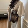 This Year's Popular Textured Bag Women's Autumn 2025 New Casual Messenger Bag Retro Portable Personalized Bucket Bag