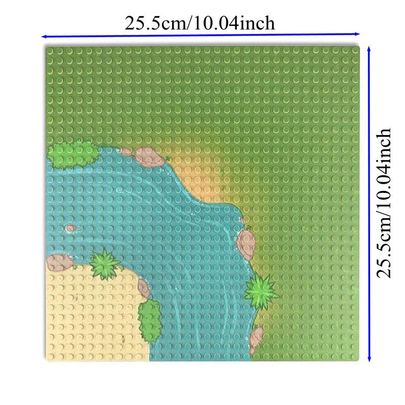 1 шт. 32x32 Традиционные Блоки Детали Базовая Пластина Строительные Кирпичики Джунгли Лес Океан Базовая Доска Аксессуары Идея Рождественского Подарка Игрушки идеально подходят для