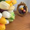 1PC Elegant Convenient Durable Gift Round Mirror Lightweight Sturdy Dressing Table Retro Decorative Mirror