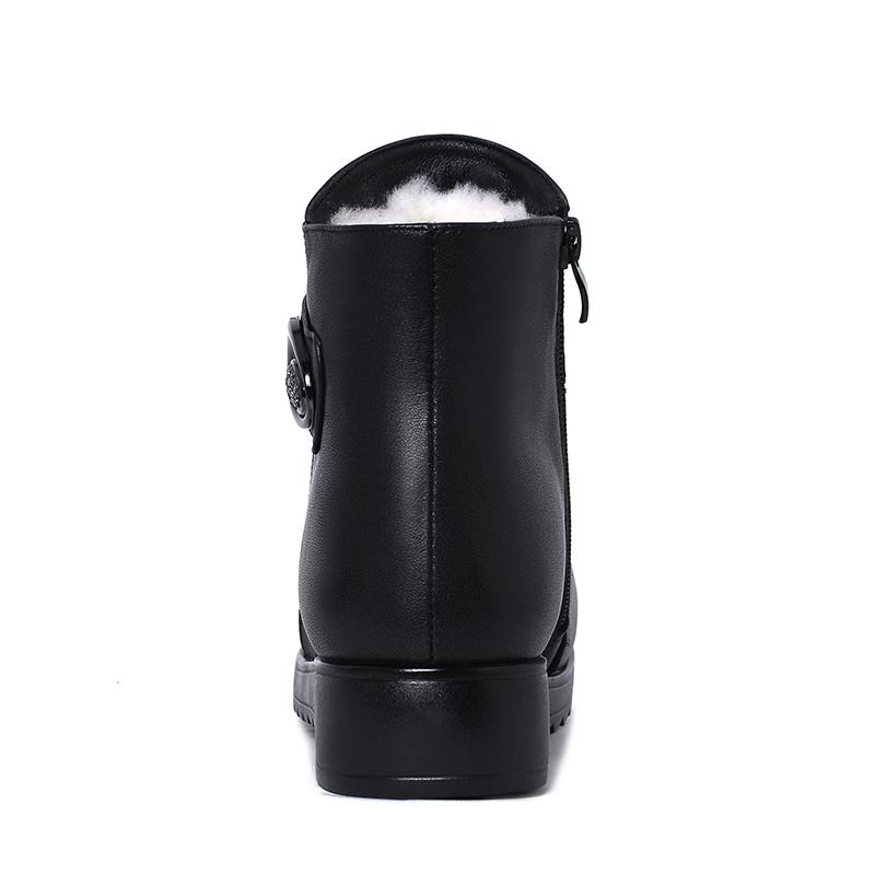 Зимние ботинки для женщин. Зимние сапоги. Женские нескользящие женские повседневные ботинки. Теплые женские ботинки на массивном каблуке.