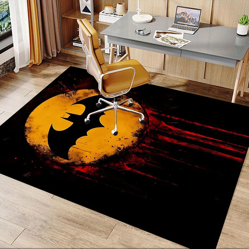 Batman,Grunge Office Carpet Chair Mats, Home Decor Dormitory Floor Protector With Anti-Skid Backing, Large Area Coverage, Christmas Decorati