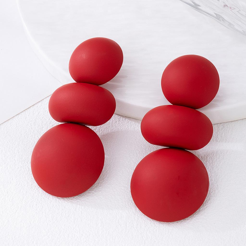 Преувеличенные атмосферные серьги, Металлические гладкие геометрические круглые серьги, Легкая роскошь и высококлассные женские серьги с темпераментом