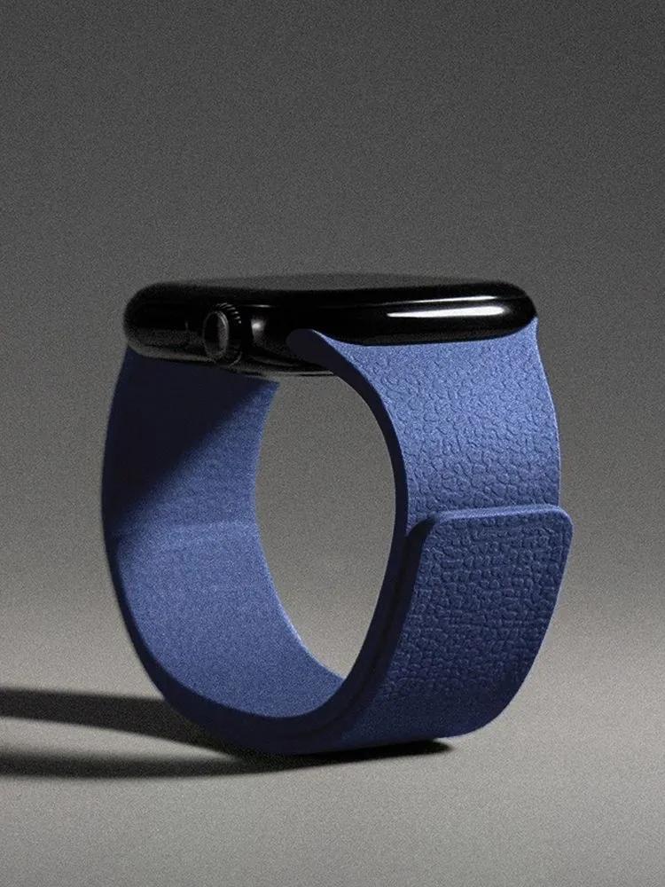 Silicone Magnetic Strap Without Buckle, Suitable For Apple Watch Series 1-9, SE/10, 42-44-45-46-49mm