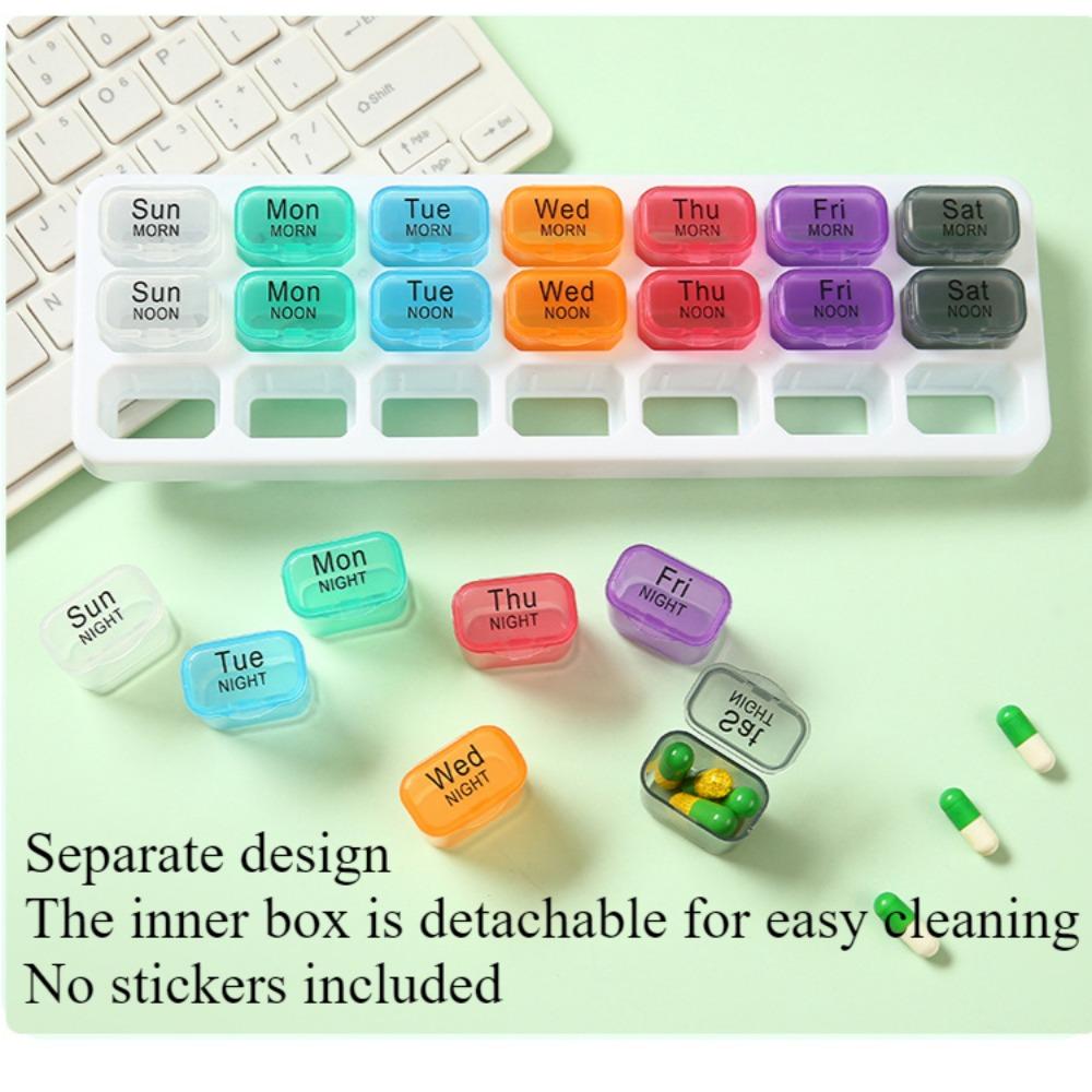 Аптечка с 21 отделением, независимая аптечка с одним отделением, портативная упаковка, переносная аптечка для дома утром, днем и вечером