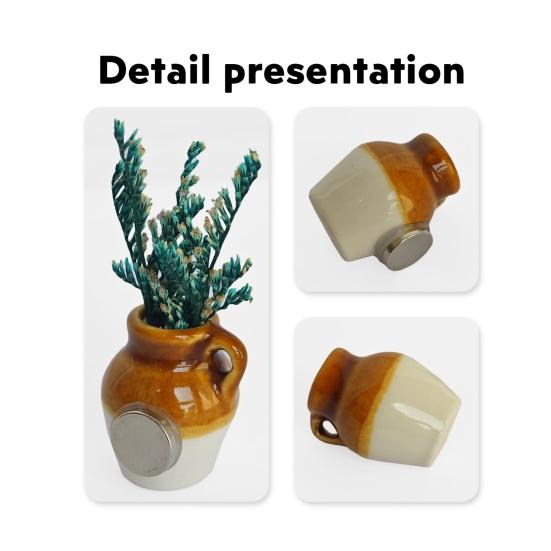 5/7/8 шт. Мини-керамическая ваза Магнит на холодильник Дом Офис Кухня Шкаф Холодильник 3D Миниатюрная ваза для цветов Горшок Магнитное украшение Орнамент