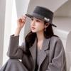 Wool Felt Women's Wool Hat Structured Crown French Fedora Hat  Autumn Winter Daily Wear