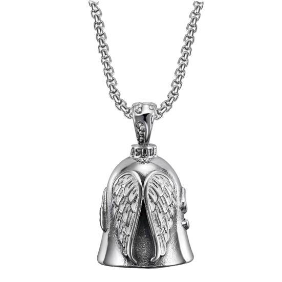 Luck Riding Bell Motorcycle Guardian Angel Wings Lucky Exorcist Bell Keychain Good Luck Talisman Keyring