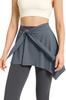 MORGEN SKY Yoga Wear Hip Scarf with Flared Layered Tennis Skort PL01 Free Women's Waistband, Hem, Fit, Figure-Concealing, Alternative, Stretch,