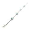 Les Trésors De Lily [G1089] - Blue 'Flora' Silver Bracelet