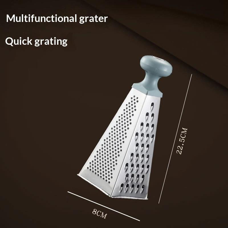 Многофункциональная овощерезка из нержавеющей стали с 4 сторонами, кухонный инструмент, коробка-терка, многоцелевая кухонная терка