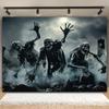 1 piece of Gothic zombie-apocalypse-themed polyester horror event decoration suitable for Halloween and carnivals