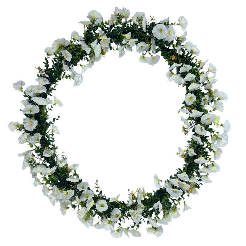 White Morning Glory Vine for Fireplace & Wedding Arch Decoration