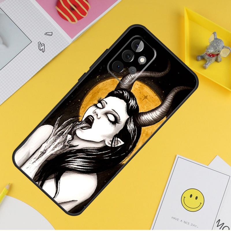 Чехол 'Женщина-дьявол' для Samsung Galaxy A54 A34 A14 A56 A52 A53 A16 A26 A36 A55 A35 A15 A32 A12 A33 A13 A17