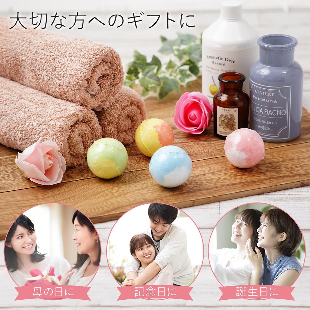 Un Bath Salts Gift Set Bath Flower Present BOX Birthday Wedding Gift Bath Warm Relaxation Mini Rose Soap Flower Women Day Anniversary 60th Birthday