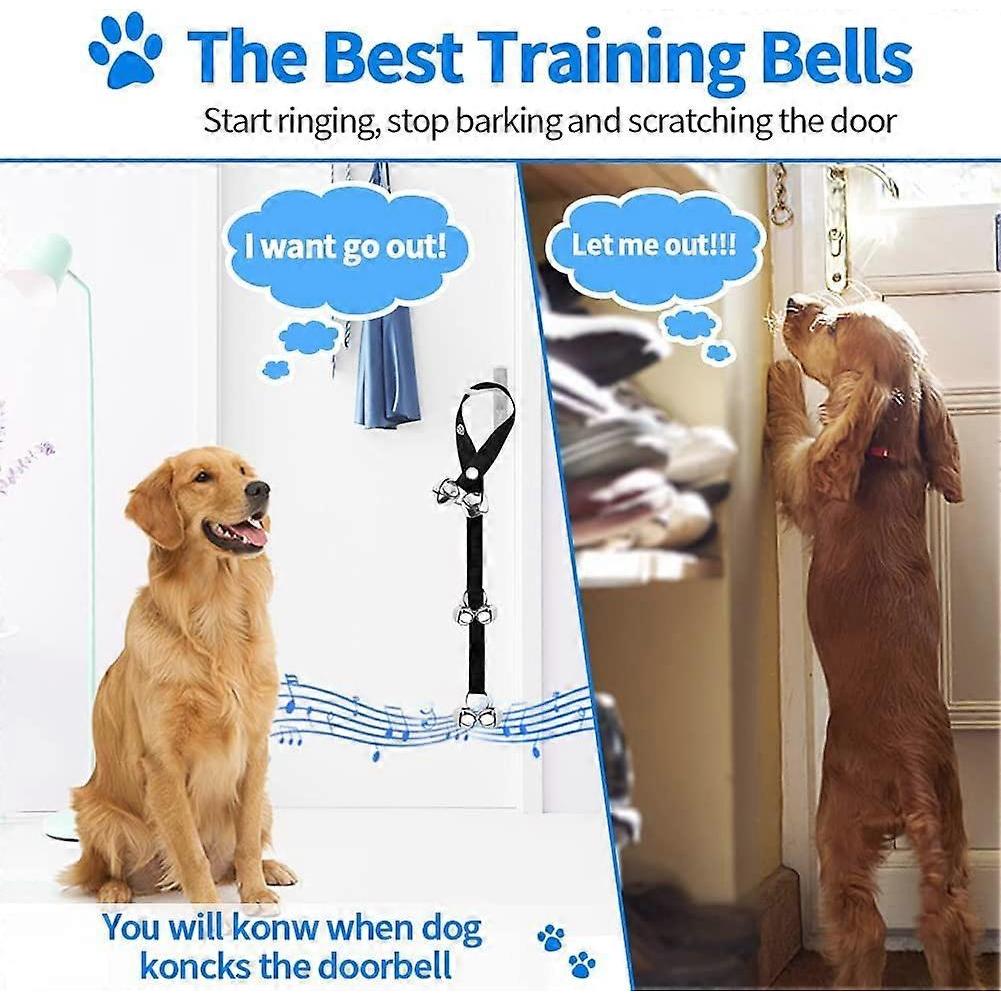 Dog Bell Dog Puppy Potty Training DoorBells for Toilet Training Length Adjustable Loud Dog Puppy Potty