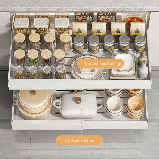 Расширяемый ящик для хранения вещей, самоклеящийся, съемный, без сверления, прочный, с гладкими направляющими, выдвижной шкаф-органайзер, контейнер для специй и приправ, маленький