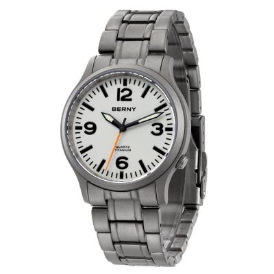 Титановые японские кварцевые часы с центральной секундной стрелкой, водонепроницаемость 5 АТМ, аналоговые кварцевые часы с суперлюминесцентным сапфировым стеклом, мужские часы, механизм, VH31,