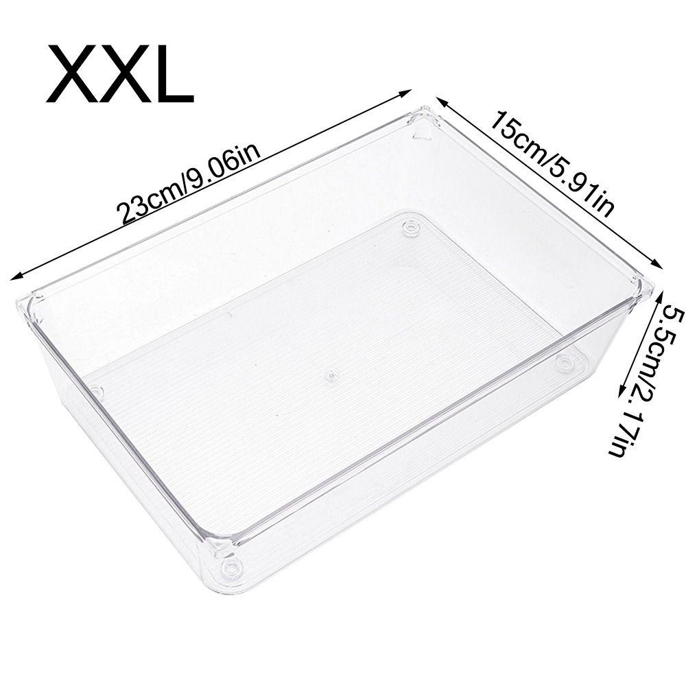S/M/L/XL/XXL Настольный ящик для хранения Прозрачный органайзер для косметики Коробки Прочный органайзер для хранения
