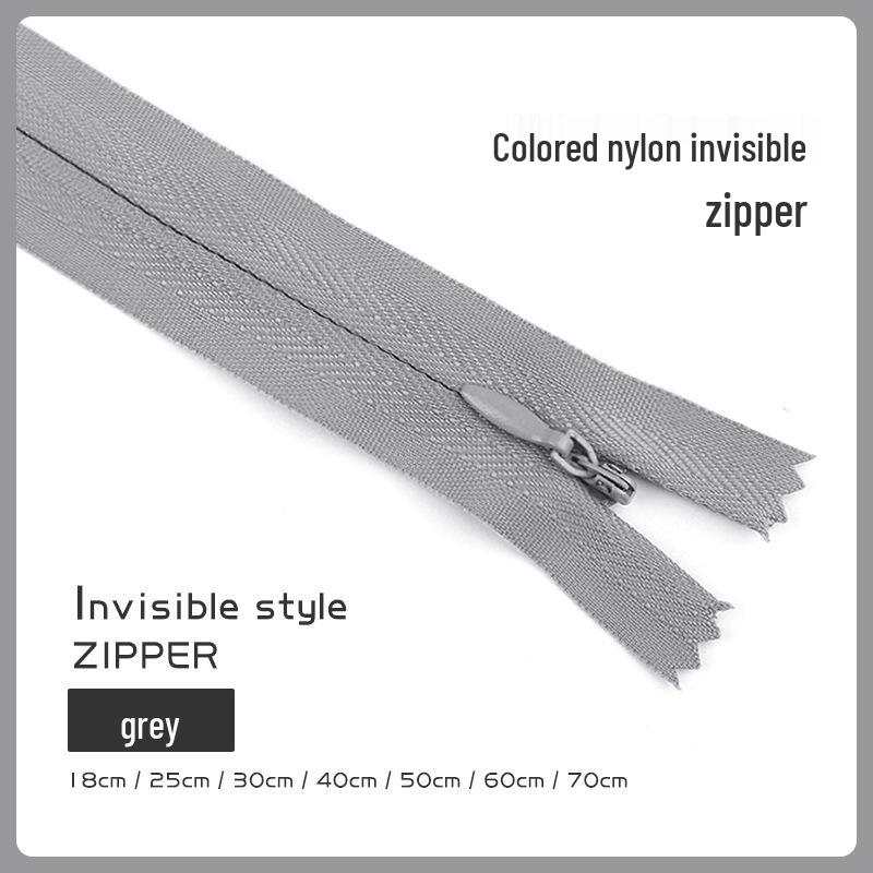 Цветная потайная молния для юбок, брюк и рубашек (18-70СМ)