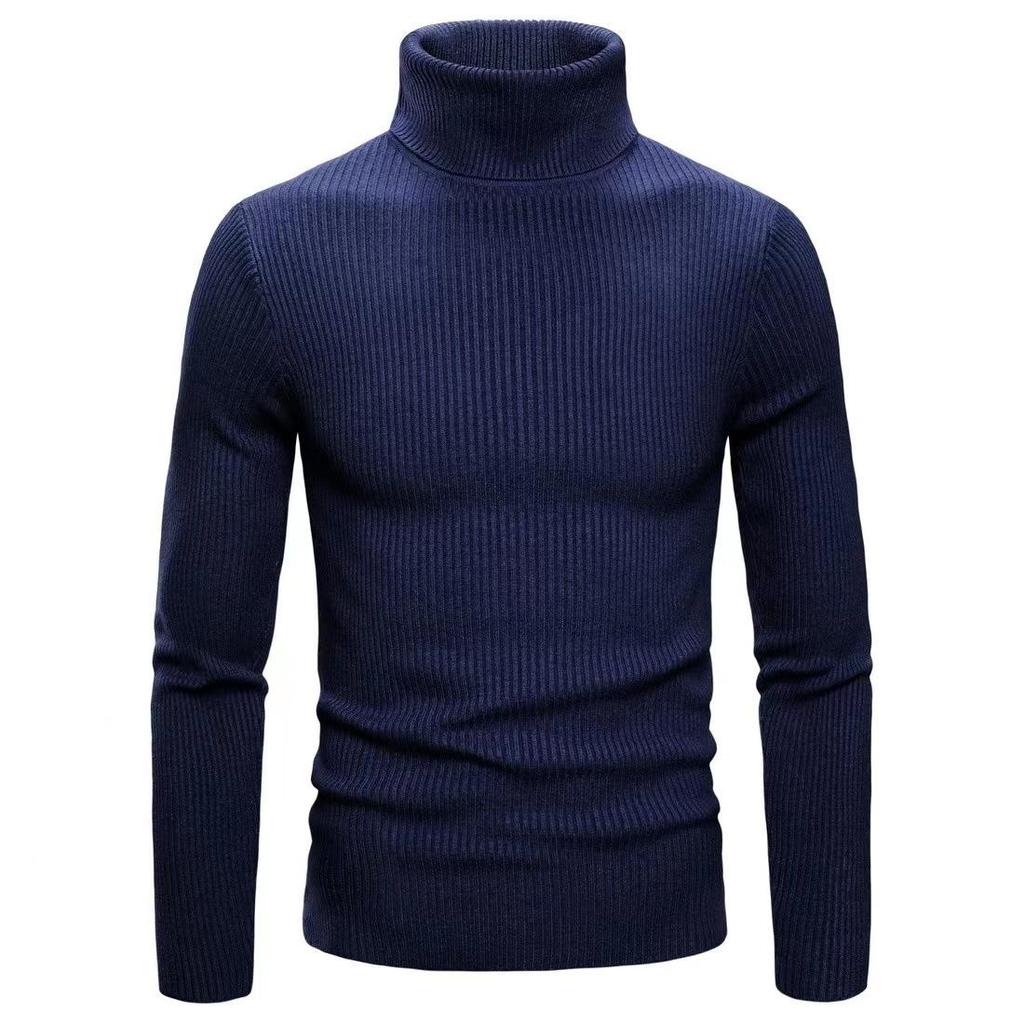 Autumn and Winter New Men's Turtleneck Sweater Male Korean Version Casual All-match Knitted Bottoming Shirt