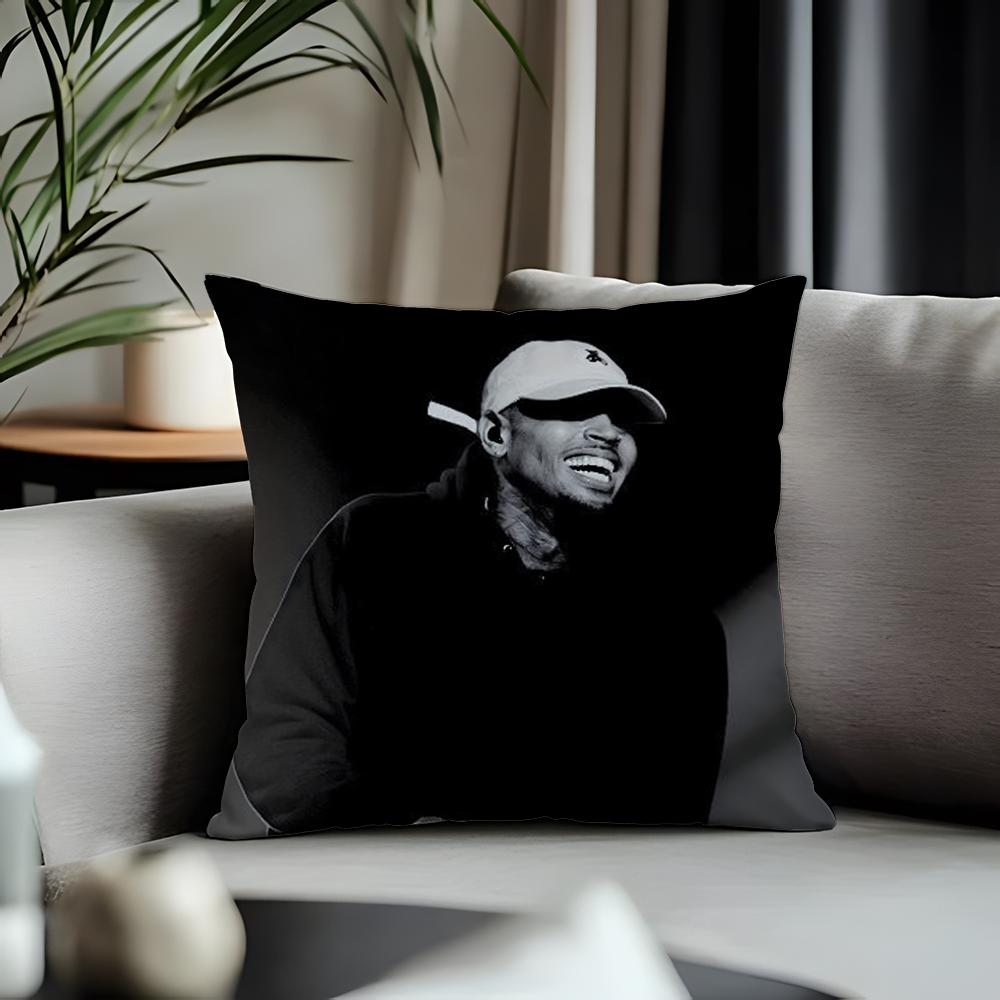 Hot Cchris Brownful Cushion Cover Antidustmite Pillowcase Invisible Zipper Silky Short Plush Sofa Cushion Cover