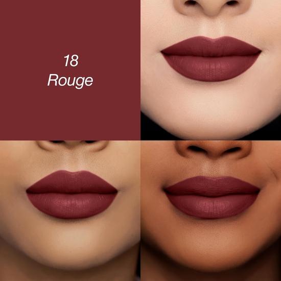 Colors Queen Lippie Creamy Matte Lipstick | Single Swipe Application& Highly Pigmented | Lightweight Lipstick for Women (18 - Rouge, 5g)