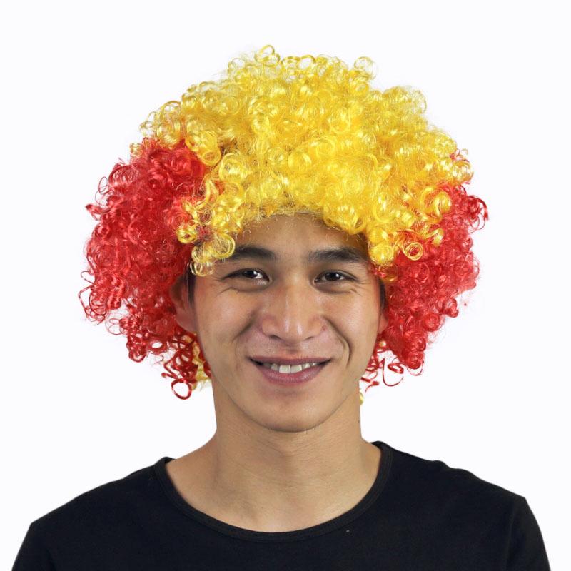 World Cup Party Wig – Colorful National Flag Hairpiece for Football Fans, Carnival & Festivals (Reusable, Hypoallergenic)