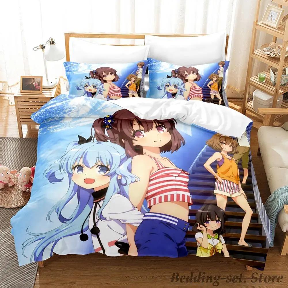 New Sora No Method Celestial Method Bedding Set Single Twin Full Queen King Size Bed Set Adult Kid Bedroom Duvetcover Sets Anime