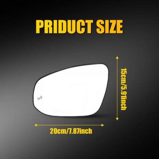 Left Driver Side Mirror Glass Heated W/ Blind Spot For Toyota Rav4 -2025