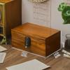 1 шт., деревянная настольная шкатулка в стиле ретро размера S/M/L для хранения ювелирных изделий и антиквариата с замком безопасности, сувениров, кулинарных книг и ценных книг. Деревянная шкатулка.