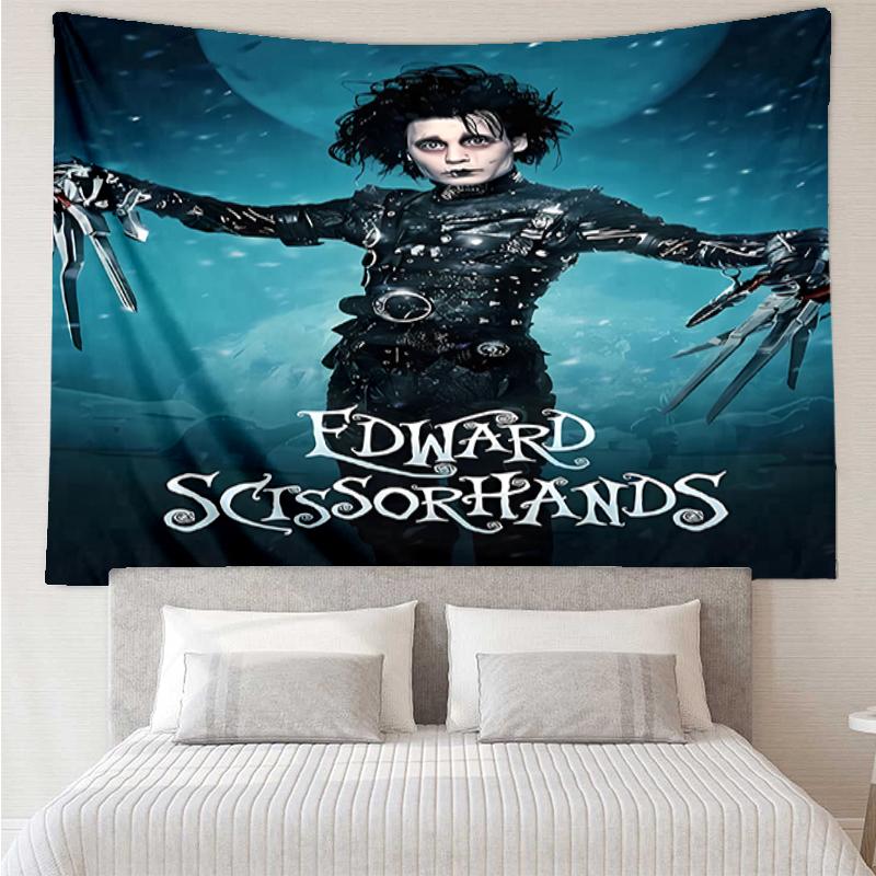 Halloween-horror Print Tapestry, Backdrop, Easy Setup, Ideal for Bedroom, Office & Living Room, with Aesthetic Wall Hanging Decor.