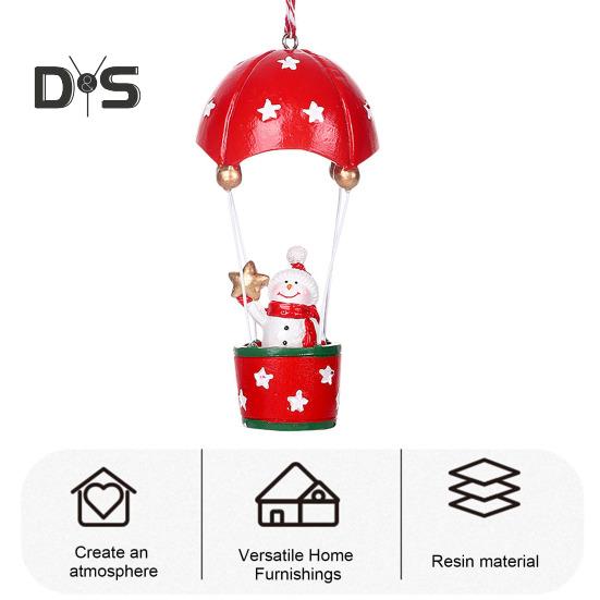 Рождественские украшения на воздушном шаре, Санта/Олень/Снеговик, статуя на воздушном шаре и парашюте, украшение для дерева на праздник