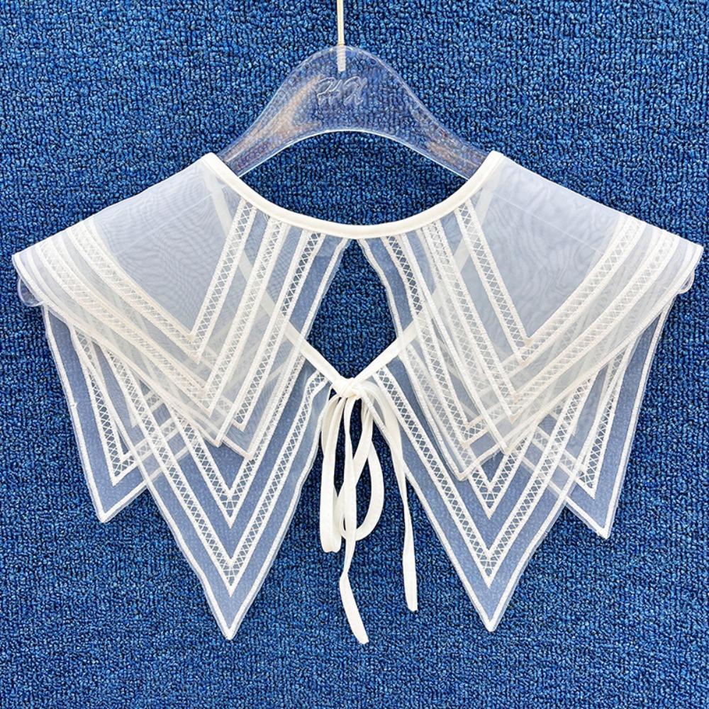 Женский кружевной воротник с вышивкой, женская одежда, плащ, накладные воротники, модный воротник, знаки отличия