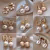 Elegant Zircon Pearl French Retro Luxury Earrings 2025
