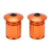 Bike Handlebar Plug Bike Expansion Locking Handlebar Block Aluminum Handlebar End CapOrange