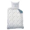Parure de lit enfant 100% coton - MATT &amp; ROSE - EXPLORATEUR - Gris - 140x200+63x63cm