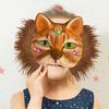 Yousheng DIY Therian Masque Kit Blank Hand Painted Half Face Cat Fox Masque with Fur Eye Mesh And Felt Sheet for Halloween Carnival Masquerade Party
