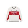 Li Ning Sports Lifestyle Series Logo Color Block Loose Fleece O-Neck Long Sleeve Hoody Winter Women Hoody Off-White AWDSH70-1