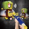 1 Set Soft Ball Launcher Toy with Duck Target Box LCD Scoreboard Sound Light Funny Air Power Launching Device Kids Parent-child Interactive