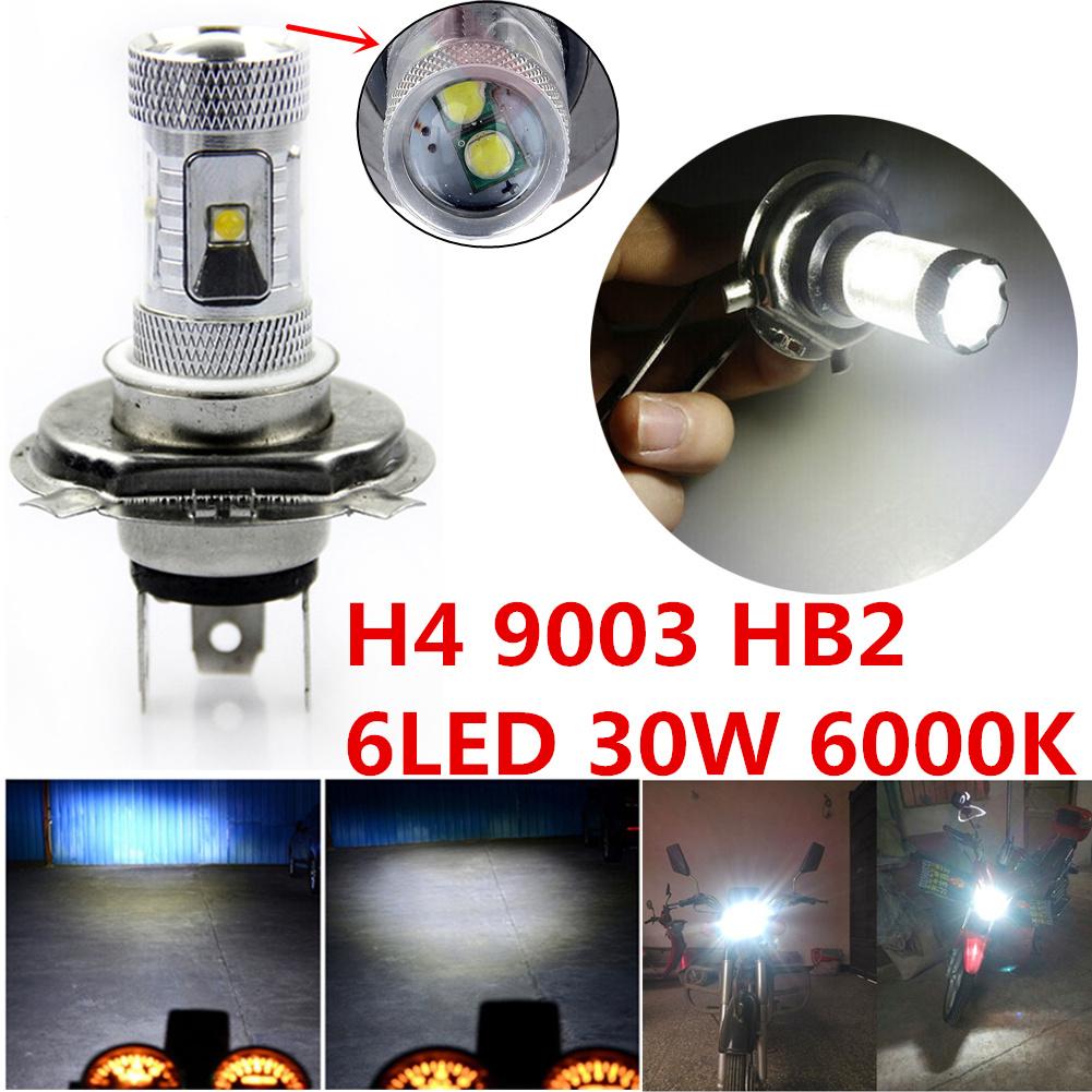 1 шт. Светодиодная лампа H4 9003 12 В 30 Вт Белая с ближним/дальним светом