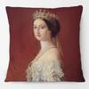 Oil Painting Queen Victoria Cushion Covers European Vintage Style Woman Lady Duchess In Court Dress Art Pillow Case