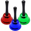 Heizi Hand Bells, Tabletop Bells, Set of 2, Perfect for Festivals, Raffles, Lottery Drawings, and As a Call Bell or Store Bell (Set of 3 Colors: Red,