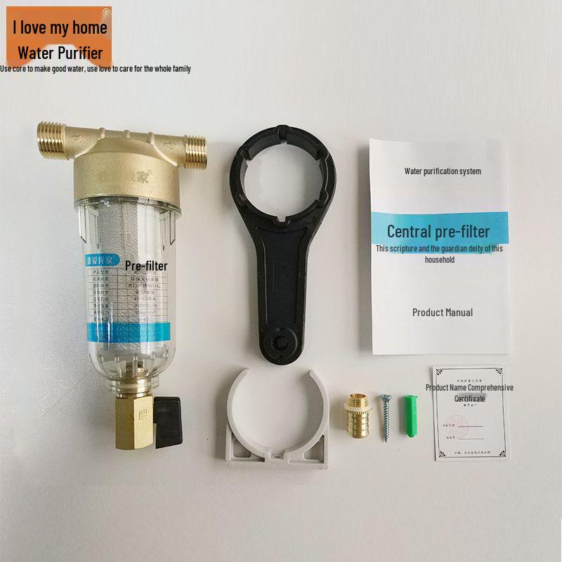 Премиальный полностью медный автоматический центральный предфильтр обратной промывки для всего дома