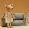 1/12 Dollhouse Couch Furniture Toy Fairy Garden Birthday Gift Simulation Pretend Play Props Mini