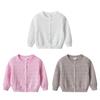 1-12 Years Kids Girls Knitted Cardigan Sweater Hollow Out Knitted Coat